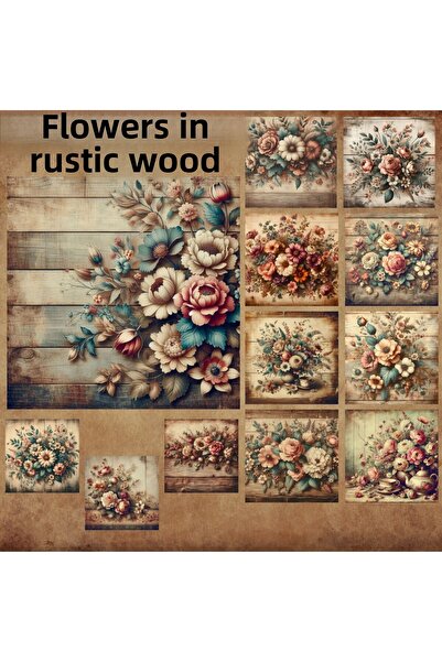 Pink Swan Craft Set de autocolante pentru albume de albume în lemn cu model f...