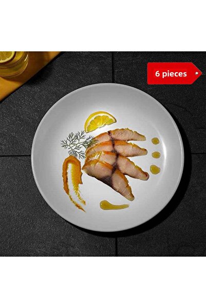 Avangart Mutfak 6 قطع - طبق تقديم ميلامين عالمي غير قابل للكسر مقاس 19 سم، حل...