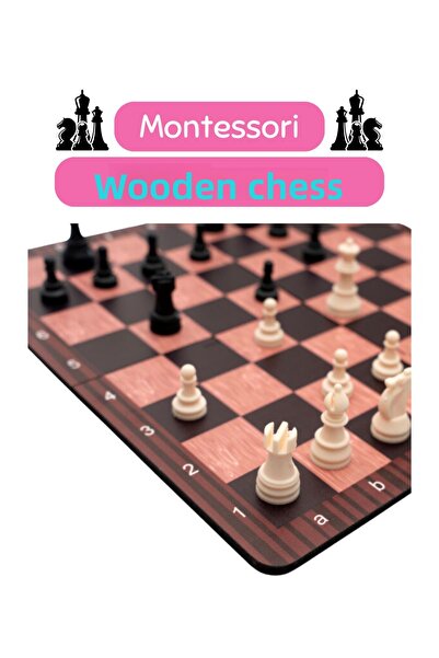 Hopiers Montessori Wooden Chess / Educational, Instructional and Safe Intelli...