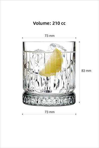 Paşabahçe 4 Piece 210Cc Elysia Water Glass Set, Original Karakötür