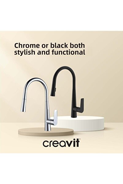 Creavit Spiral Kitchen Luminaire Matte Black