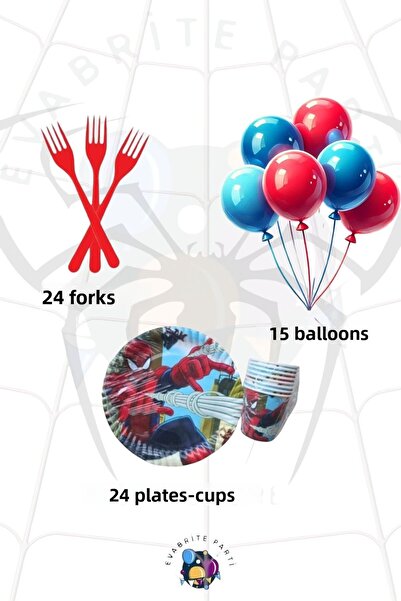 Evabrite Комплект за 24 души на тема Спайдърмен, минибар, Спайдърмен - консум...