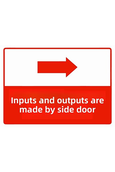 ZiPrinter Entrances and Exits Are Made through the Side Door Isg Warning Sign Pvc A4 21X30 cm