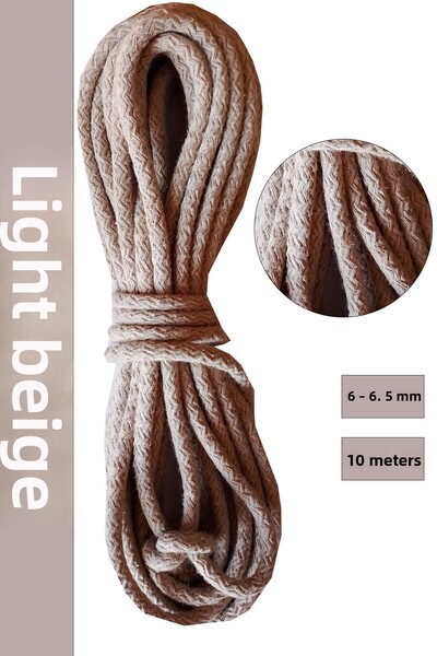 Bevella Macrame Cord Σχοινί μακραμέ 10 μέτρων - Σχοινί πολλαπλών χρήσεων, κορδόνι Kaytak Supla Mop