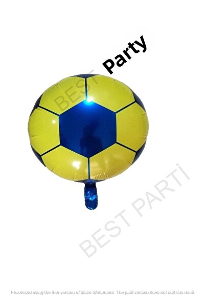 BEST PARTİ DOĞUM GÜNÜ PARTİ SÜSLERİ Yellow Navy Blue Football Ball Foil Foil ...