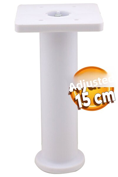 Badem10 Adjustable Support Leg Furniture Sofa Seat Riser Adjustable 15 cm White Heightening Feet