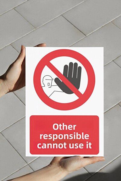 Happynesso "غير مخصص للاستخدام من قبل شخص آخر" من سلسلة لافتات التحذير - رقائ...