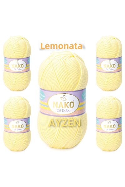 NAKO إيليت بيبي خيط الحياكة اليدوي 5 عبوات (100 جرام × 5 قطع)