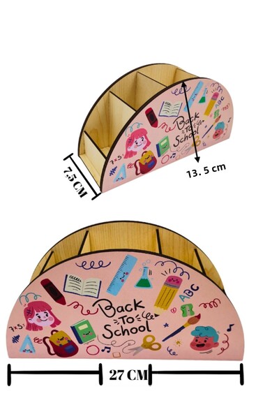 Berenden Wooden Desktop Pencil Holder & Organizer for Kids