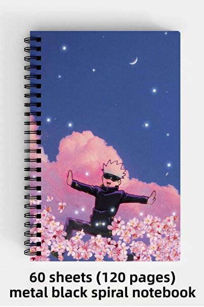 Anime Marketi Kaisen Anime Design A5 Spiral Bound Hard Cover Notebook 120 Sheets