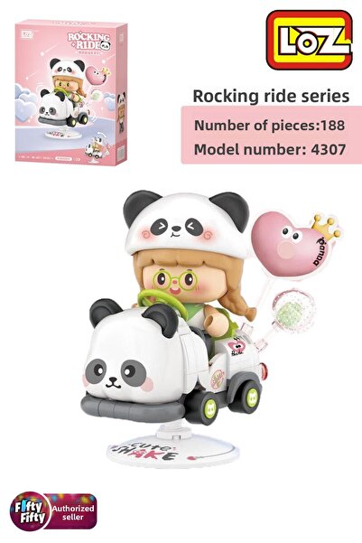 Vagonlife Loz Creative Series Swinging Black and White Panda Model 188 Piece Toy Building Set Fflz-4307
