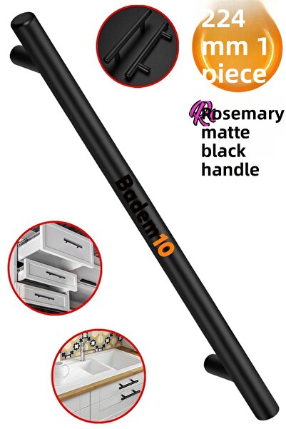 Badem10 روزماري 224 ملم موسم تنظيم درج المطبخ باللون الأسود من المعدن (PREMIUM)