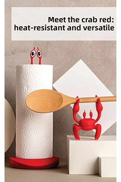 valletta Rodeo Silicone Non-Slip Spoon Holder Crab Shaped Pot Top Fireproof Non-Stick Cutlery Holder