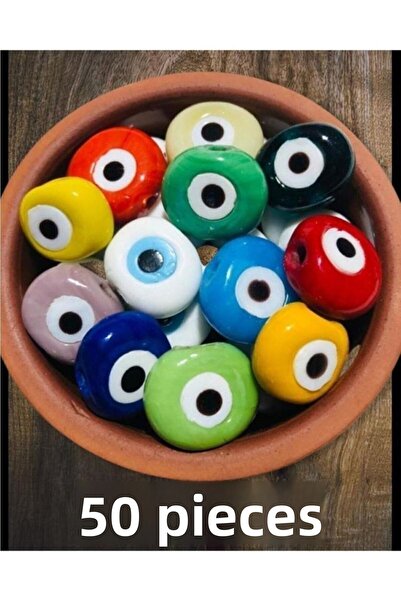 tebrikcim 50 Τεμάχια Οικονομικό Πακέτο Danagöz Nazar Beads Μικτό Χρώμα