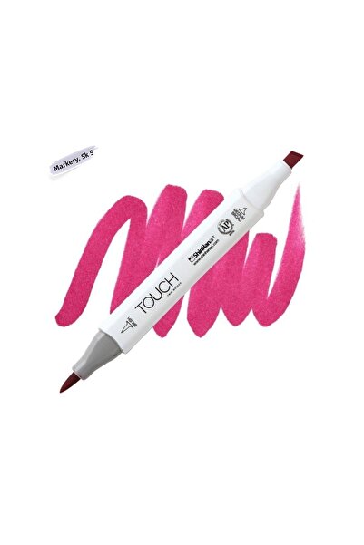 Shinhan Art Touch Twin Brush Pen : Double Sided Marker : Rrr3 Rose Red