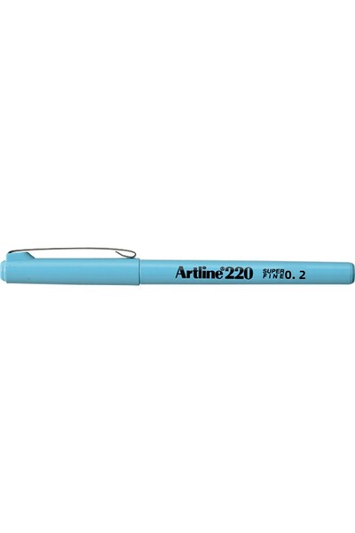 artline 220 قلم ذو طرف لباد فائق الجودة 0.2 مم أزرق فاتح
