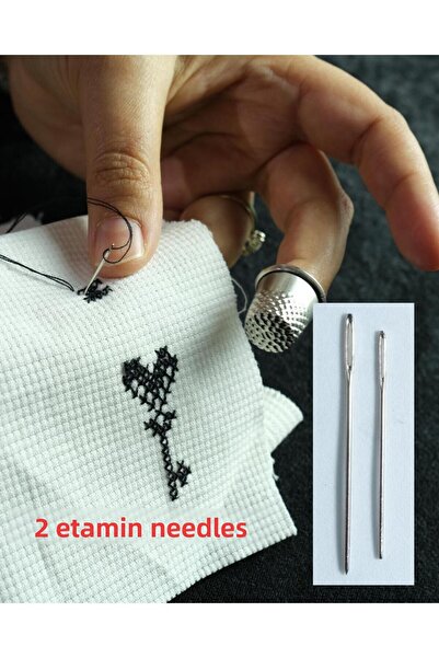 Eskişehir hobi sanat 2 Pieces Etamine Tapestry Cross Stitch Needle