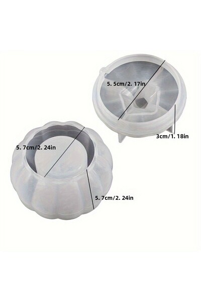 Choice قالب اليقطين 1 مجموعة قالب سيليكون حامل شمعة اليقطين هالوين - صنع حاوي...