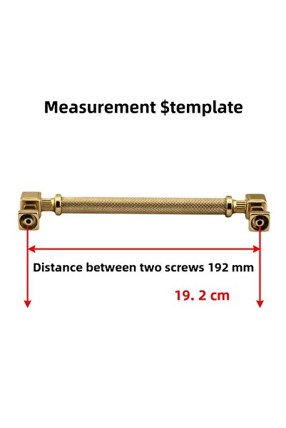 Badem10 Mâner din metal auriu cu model 192 mm Sertar de mobilier Dulap de bucătărie Dulap Mânere moderne de acoperire