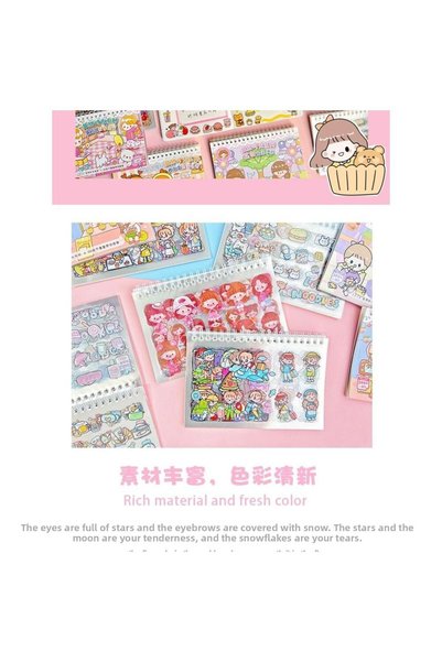 İthal 30 Sheets Kawaii Pet Sticker Book 4