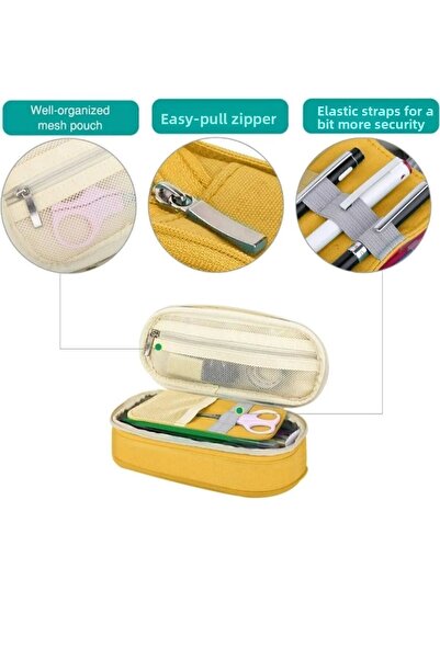 Meyra Accessories Ултра луксозно качество - разширяема калъфка за моливи и ча...