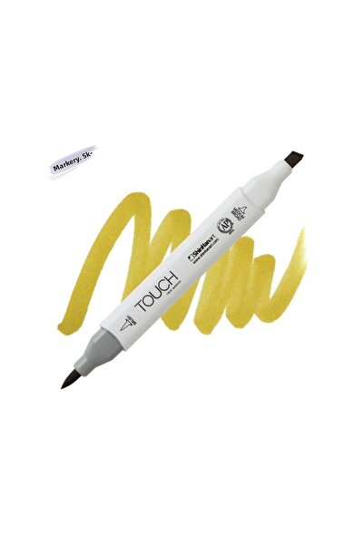 Shinhan Art Touch Twin Brush Pen : Double Sided Marker : Y41 Olive Green