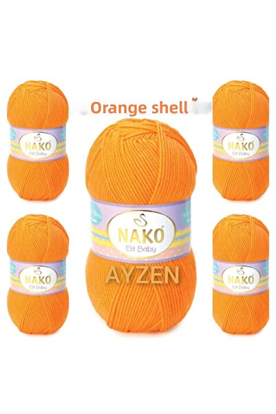 NAKO إيليت بيبي خيط الحياكة اليدوي 5 عبوات (100 جرام × 5 قطع)