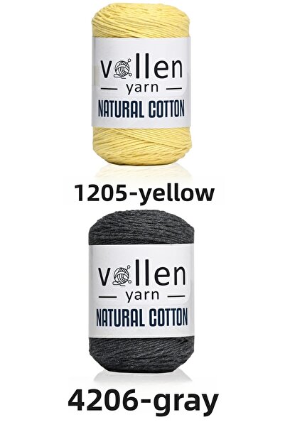 vollen yarn 100gr/200mt Premium Natural Cotton Amigurumi και Punch Yarn, Πλεκτό Κρεμαστό Κρεμαστό Σχοινί, Κρέμα