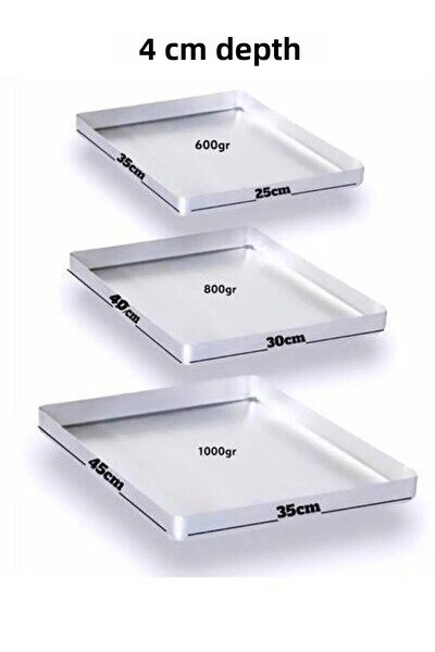 Yıldız çelik صينية خبز البقلاوة الألومنيوم المكونة من 3 قطع (25x35&30x40&35x4...