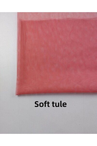 Kumaş Parça 150 cm roz tul elastic