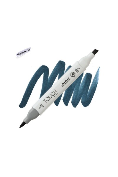 Shinhan Art قلم فرشاة Touch Twin: قلم تحديد مزدوج الجوانب: Bg9 أزرق رمادي
