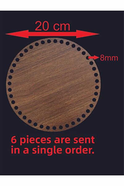 ASUDE HEDİYELİK Placă din lemn de nuc 20 cm 6 buc. Tavă din bambus Placă de t...