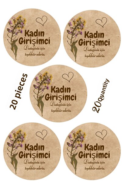 Dekals 20 قطعة من الملصقات تحمل عنوان المرأة المبدعة على شكل حقيبة هدايا صغير...