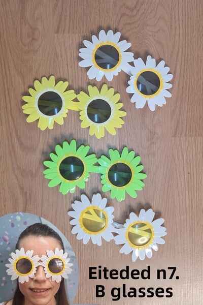 PEKSHOP مجموعة نظارات ديزي المكونة من 4 قطع من نظارات ديزي للحفلات