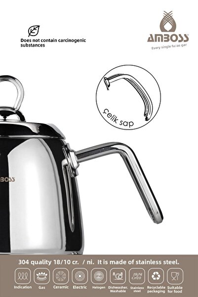 Amboss Diamond Stainless Steel Medium Size Teapot Dia-4653