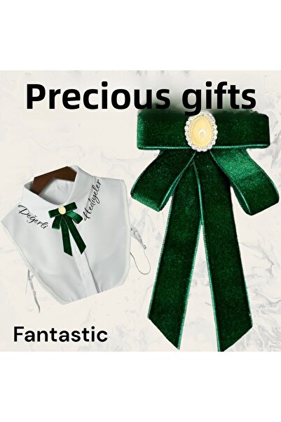 AGH Değerli Hediyeler شريط طوق رأس السنة الجديدة بروش طوق سترة مخملي بروش رأس...