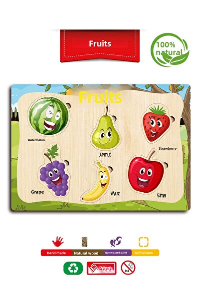 TIME TABLE التعليم التعليمي الخشبي، تعلم الفواكه والتوت اللطيفة