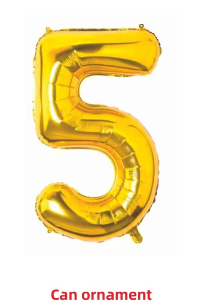 Cansüs بالون أرقام من رقائق الذهب - 100 سم 40 بوصة