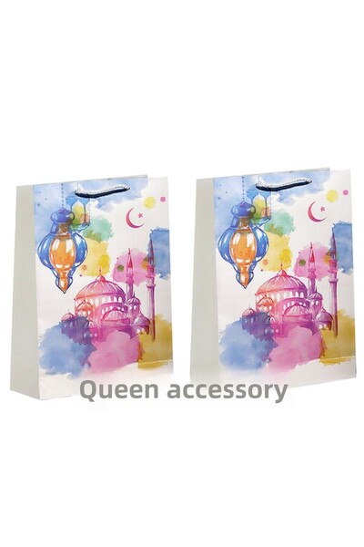 QUEEN AKSESUAR حقيبة هدايا فاخرة من الورق المقوى الصلب مكونة من قطعتين مع مقب...