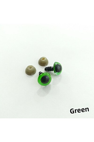 hobimon أميجورومي برغي ملون عين مزدوجة - 12 مم - أخضر 200 قطعة (100 زوج)