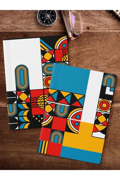 Postifull مجموعة دفتر ملاحظات غير مبطنة، 2 دفتر ملاحظات بنمط عتيق، دفتر ملاحظات، دفتر ملاحظات، 64 صفحة متوسطة الحجم