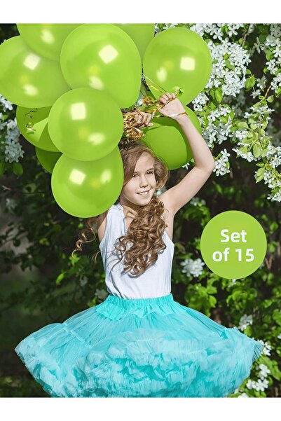 Bunloon بالون أخضر فاتح معدني – بالون زينة للحفلات مفعمة بالحيوية والفضفاضة