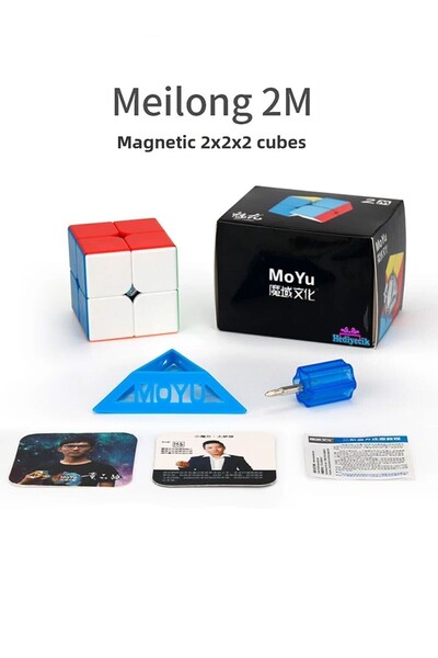 hediyecik مويو سبيد 2 م 2 × 2 مكعب دماغ مغناطيسي مكعب عقل روبيك مكعب عقل روبي...