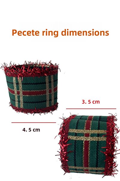 FANTASTIC Set of 6 Woven Napkin Rings - White-Gold Glittery Fringed Handmade Napkin Rings