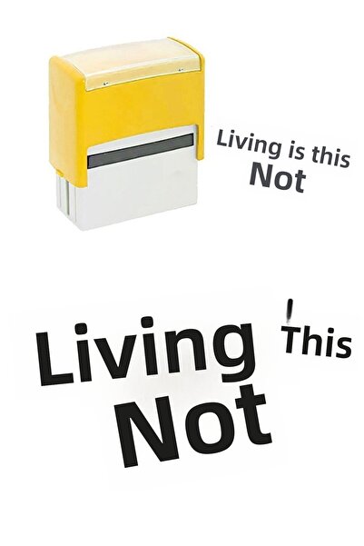 HOPENA الحياة ليست ختمًا ذو تصميم خاص باللون الأسود