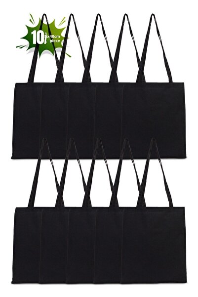 Pamusan 10 Black Raw Cloth Bags