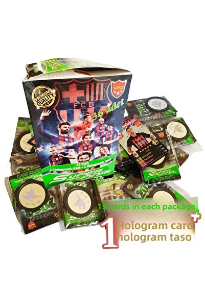 AKSAN 150 بطاقة لاعب كرة القدم Super Final Super Star + 10 بطاقات ثلاثية الأب...