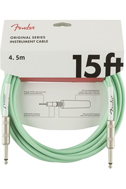 FENDER Cablu original Surf Green 4,5 metri