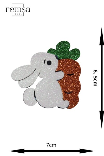 REMSATİC لباد أرما - رقعة - رقعة - نموذج أرنب (7 سم × 6,5 سم)