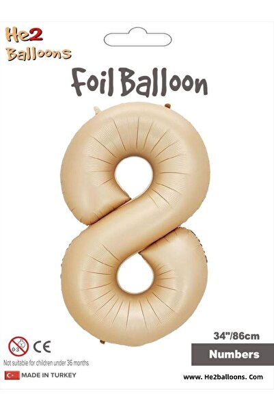 MFM بالون فويل برقم كراميل 86 سم - العمر 8